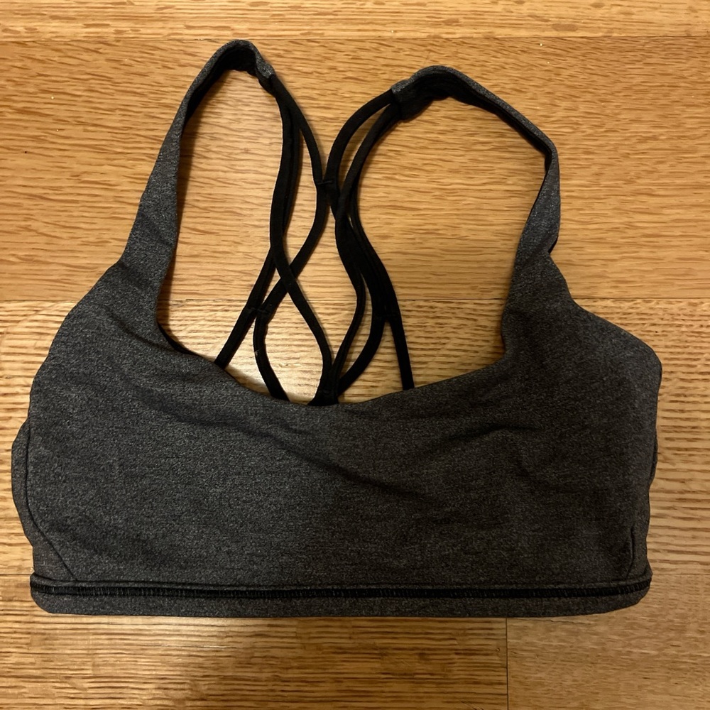 Lululemon Athletica Gray Strappy Sports Bra